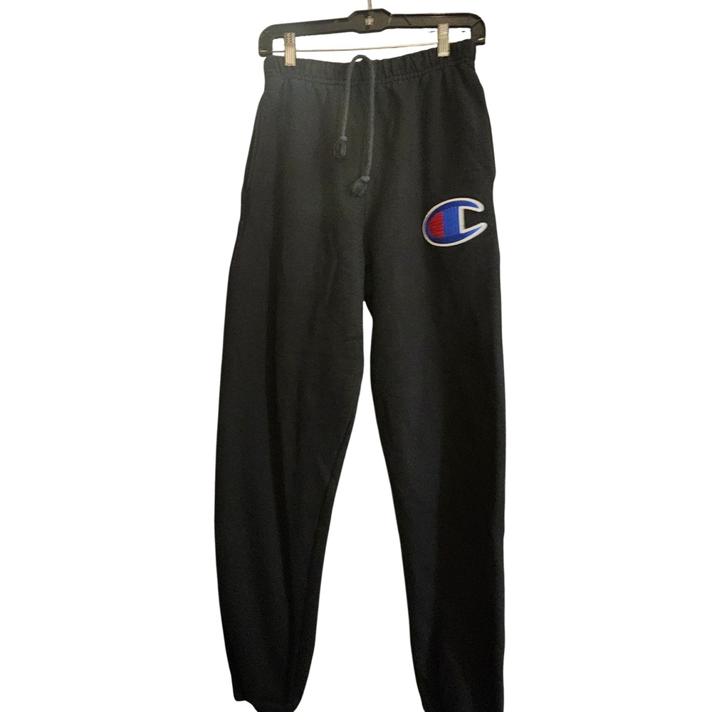 Champion Reverse Weave Sweatpants Mens Small Black Good Joggers GF71 BKC
